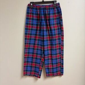 LL Bean Womens Flannel Sleep Pants Scotch Plaid Size S Red Holiday Winter Lounge